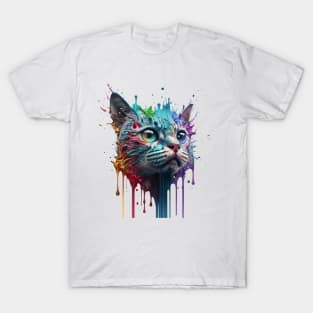 Cat Splash Art: Playful Fantasy Portrait #4 T-Shirt